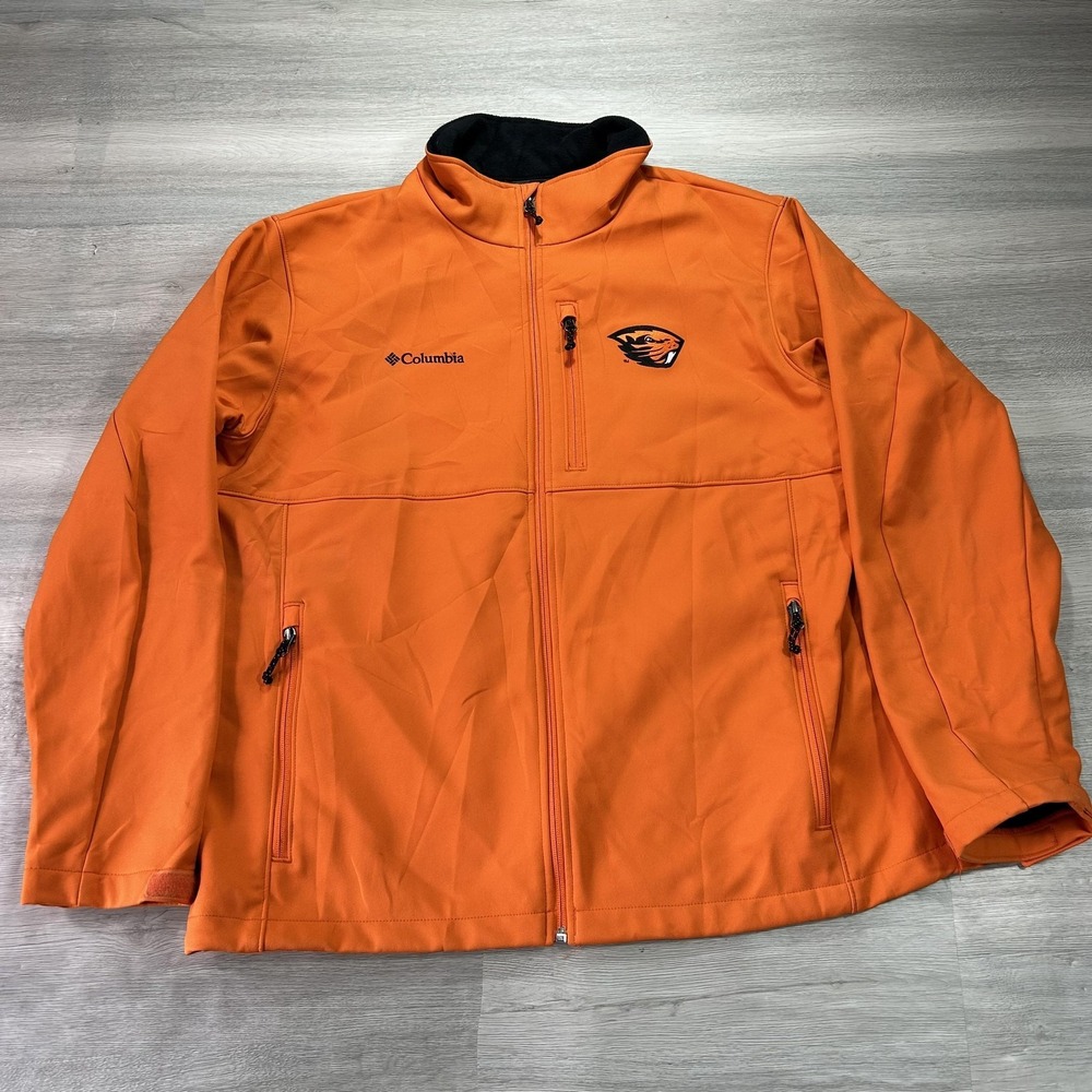 Oregon State Beavers Jacket‎ Mens XL Orange NCAA Columbia Softshell Full Zip